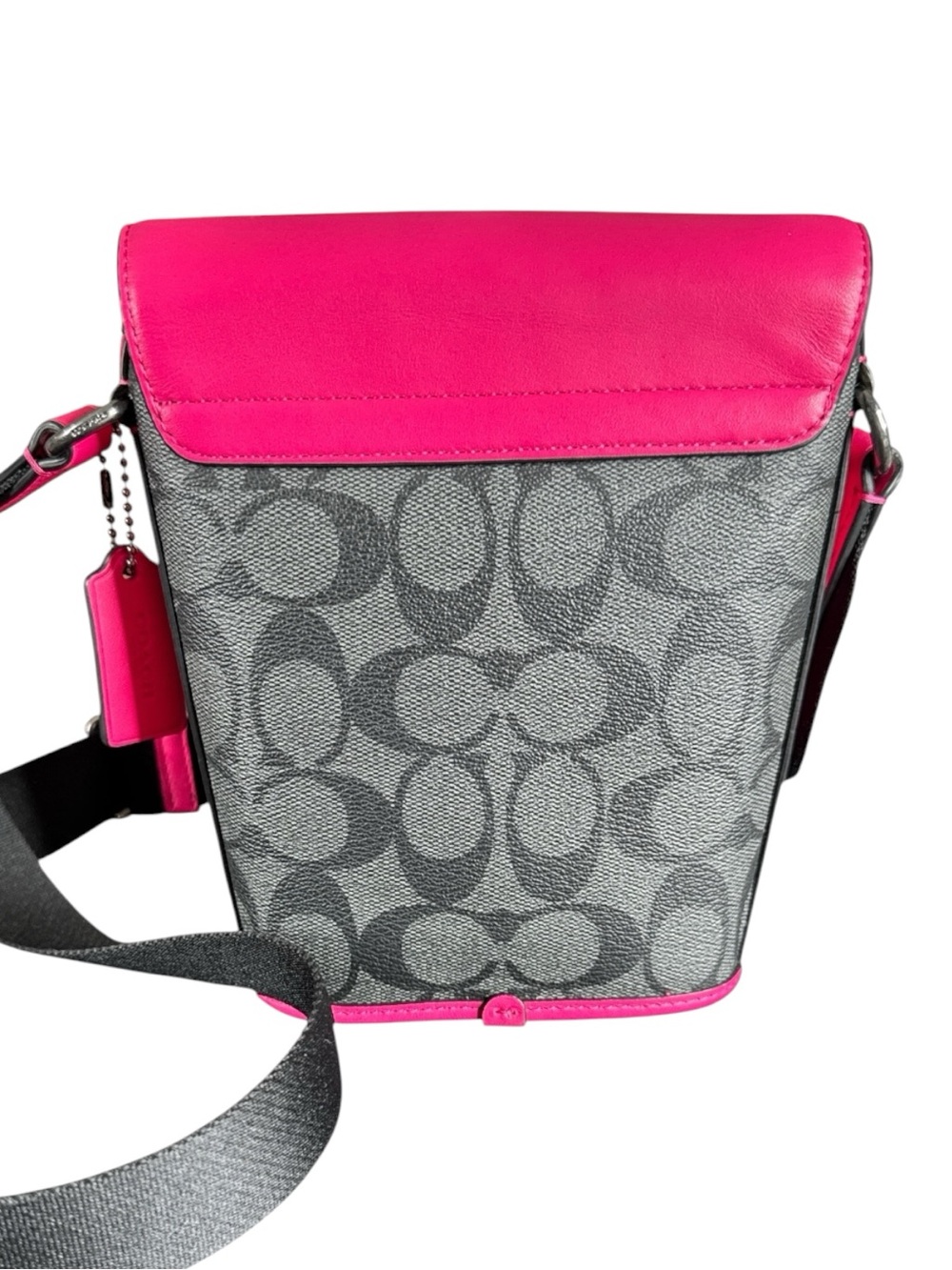 COACH Original Rose Black Signature Collection Track Small Crossbody - Picture 3 of 8